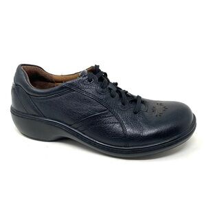 Aravon Delilah Black Leather Lace Up Shoes NARROW